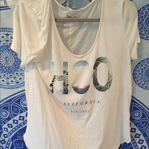 Loose white tee from Hollister